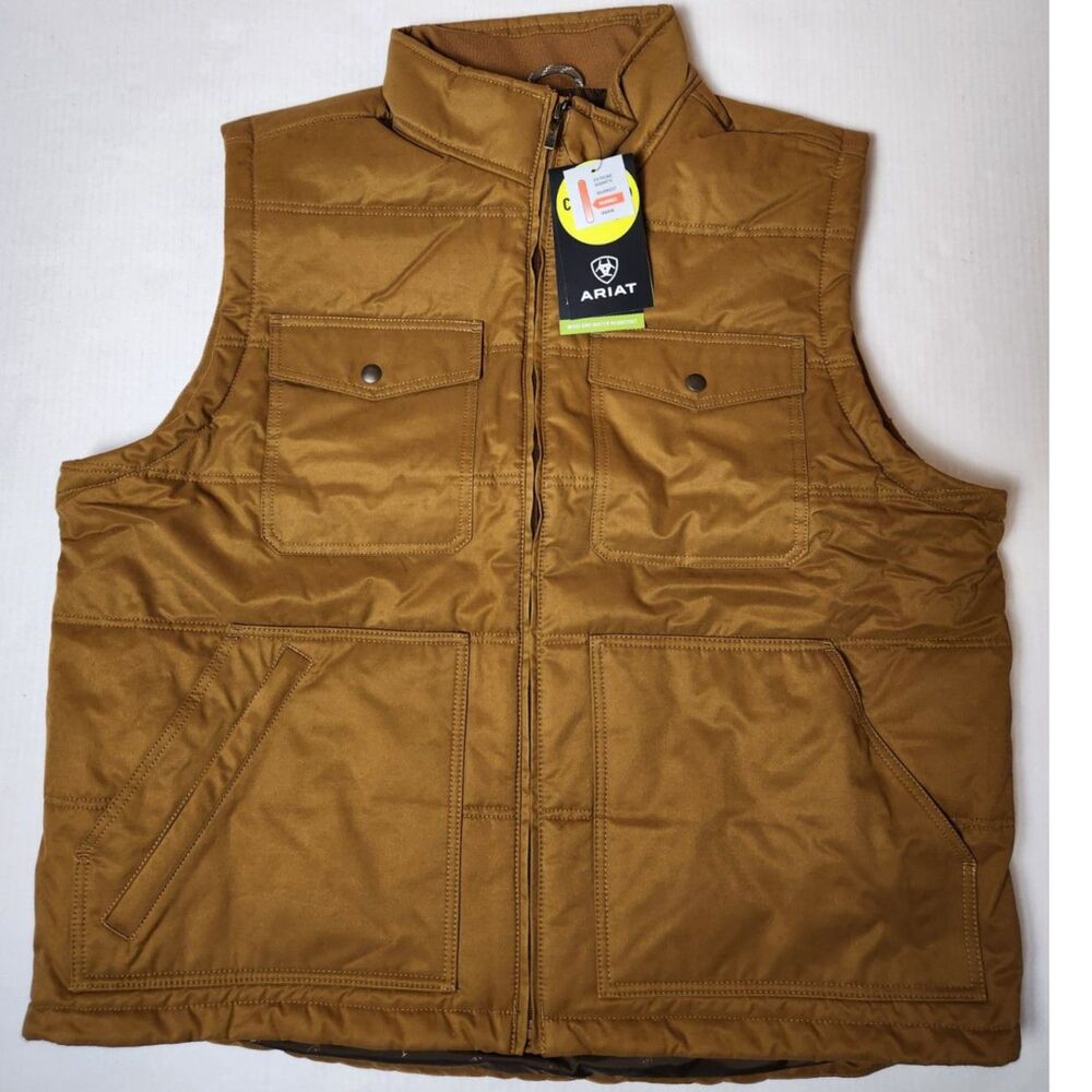 Ariat Grizzly 2.0 Canvas Concealed Carry Insulated Vest Men’s XXL 2XL Chestnut